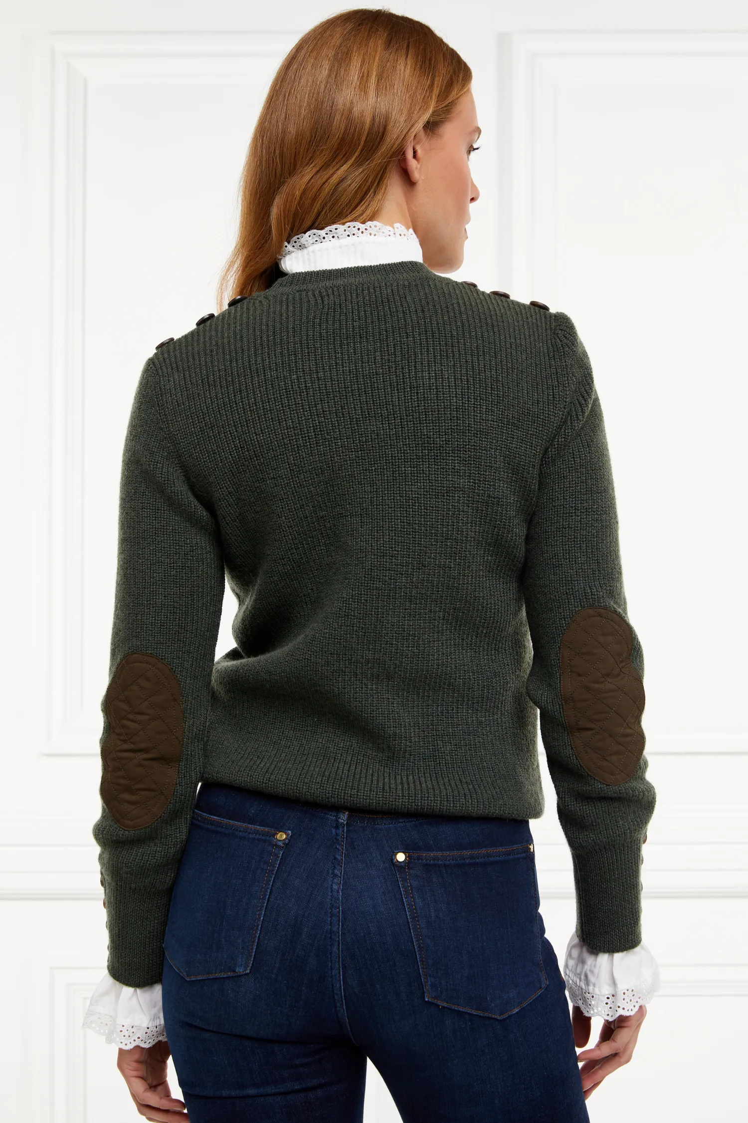 Fashion Heritage Crew Neck Knit (Forest Marl) Women Knitwear