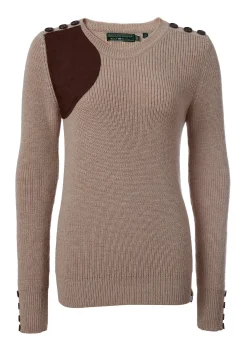 Hot Heritage Crew Neck Knit (Latte Marl) Women Knitwear