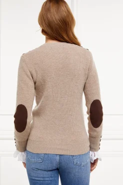 Hot Heritage Crew Neck Knit (Latte Marl) Women Knitwear