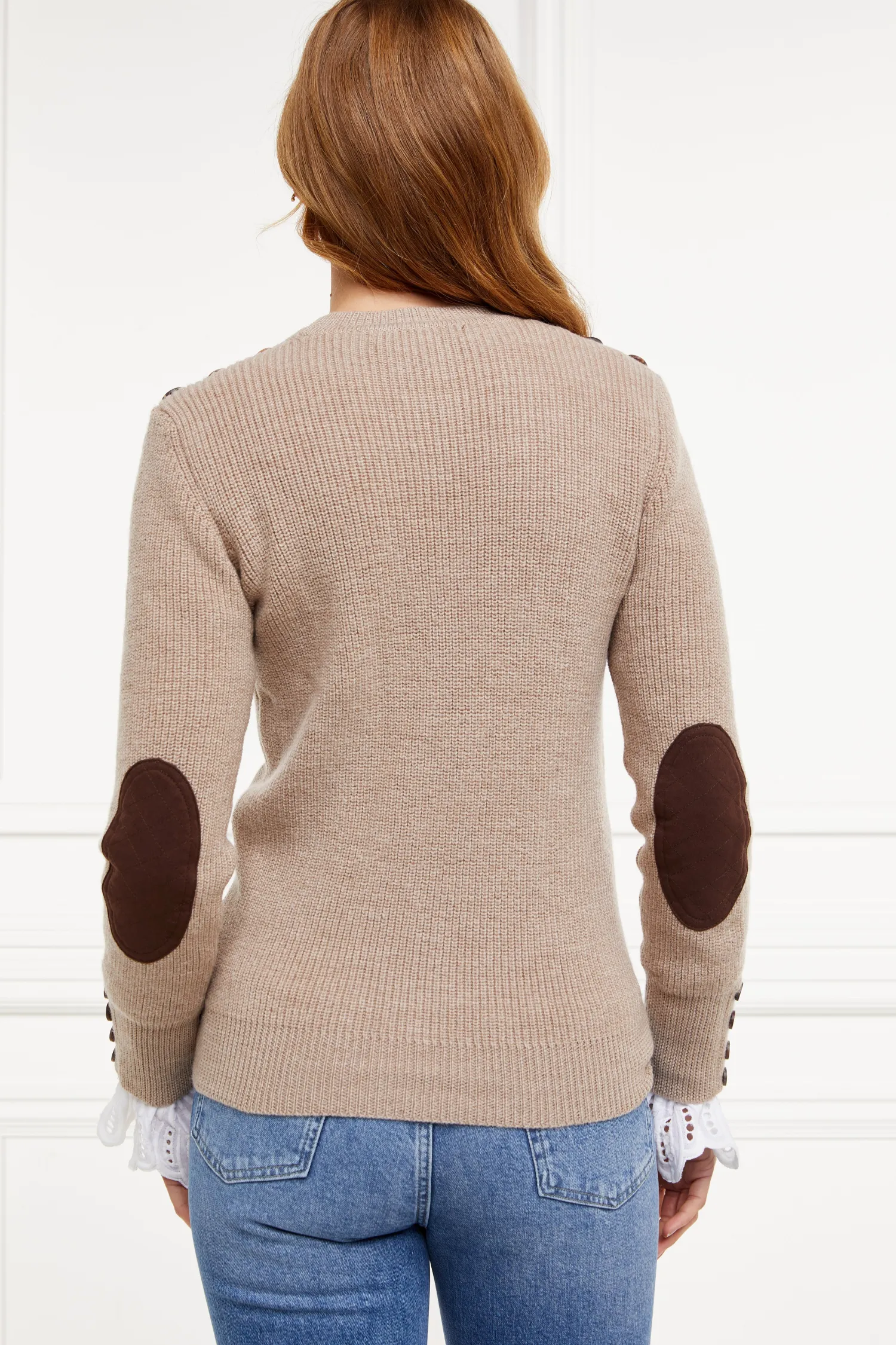Hot Heritage Crew Neck Knit (Latte Marl) Women Knitwear