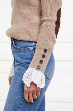 Hot Heritage Crew Neck Knit (Latte Marl) Women Knitwear