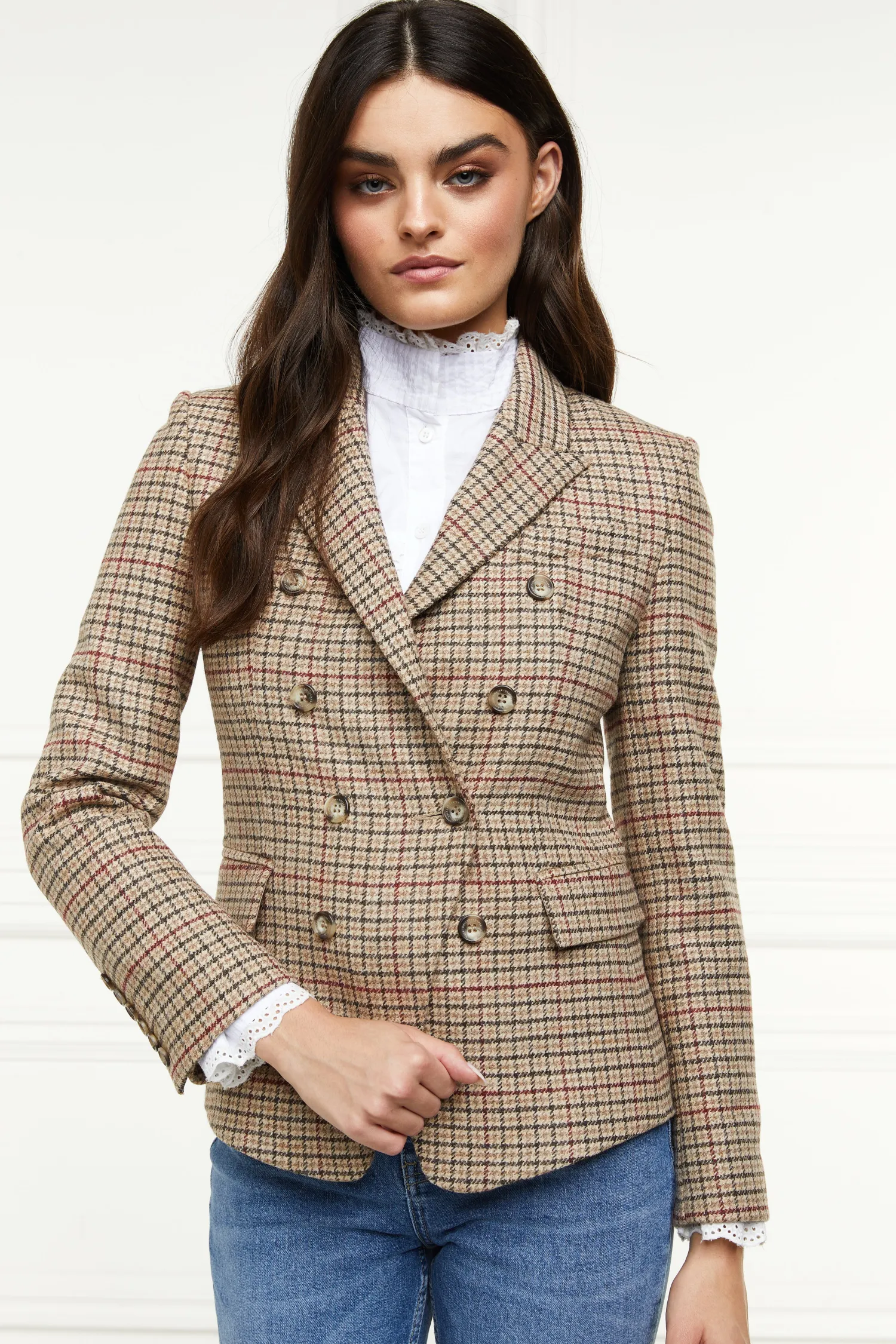 Online Heritage Knightsbridge Blazer (Charlton Tweed Horn Button) Women Blazers|Tailoring