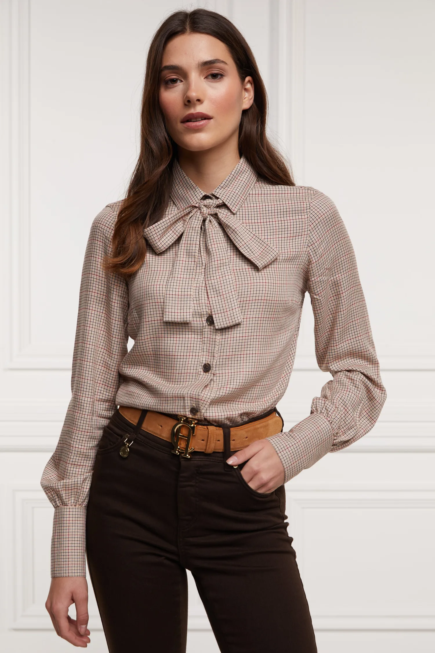 Outlet Heritage Shirt (Oatmeal Check) Women Shirts & Blouses