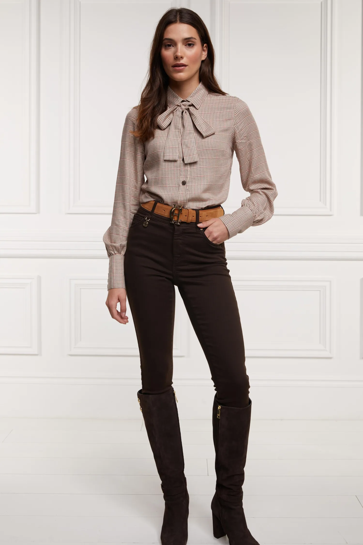 Outlet Heritage Shirt (Oatmeal Check) Women Shirts & Blouses