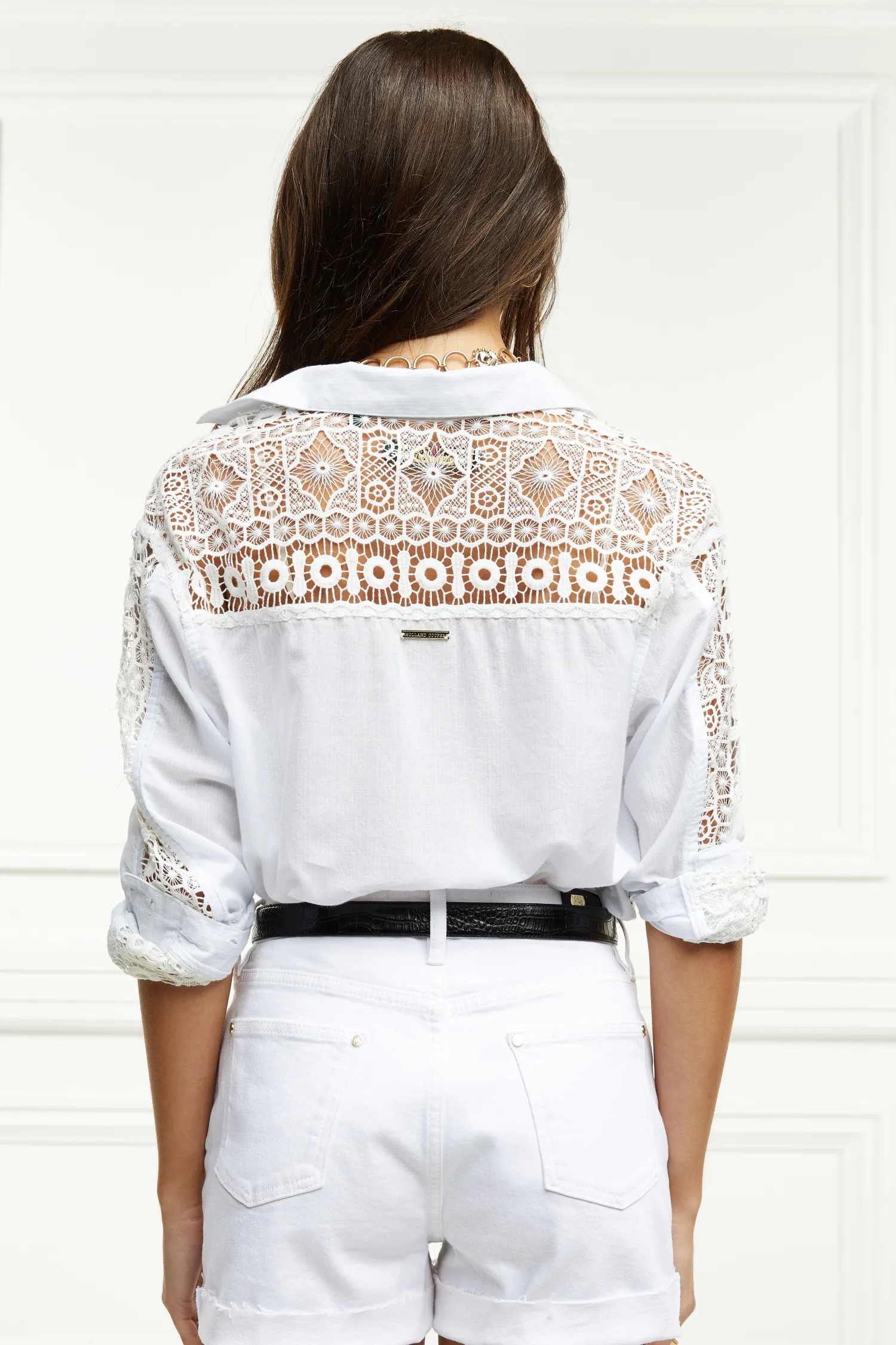 Discount High Rise Denim Short (Optic White) Women Shorts
