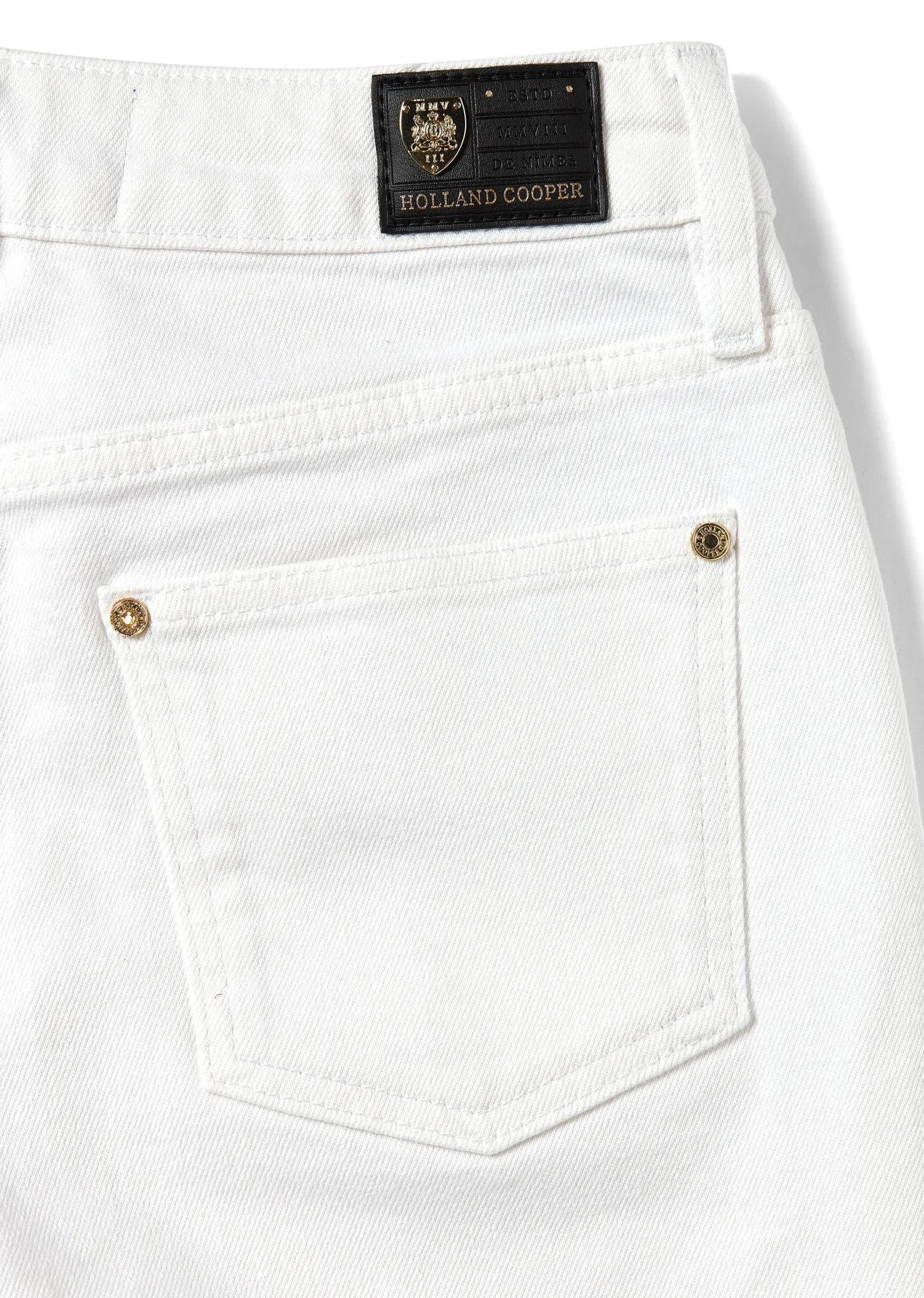 Discount High Rise Denim Short (Optic White) Women Shorts