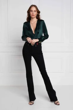 Discount High Rise Flared Jean (Stay Black) Women Jeans