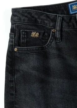 Online High Rise Slim Jean (Washed Black) Women Jeans