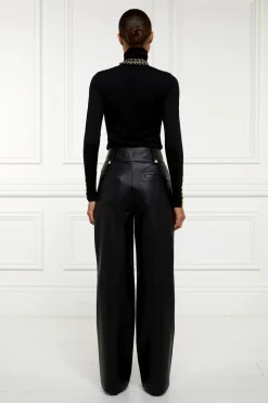 Hot High Waisted Faux Leather Trouser Women Trousers