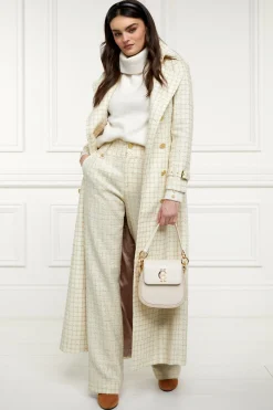 Outlet High Waisted Straight Trouser (Ivory Sparkle Tweed) Women Trousers|Tailoring