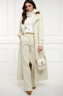 Outlet High Waisted Straight Trouser (Ivory Sparkle Tweed) Women Trousers|Tailoring