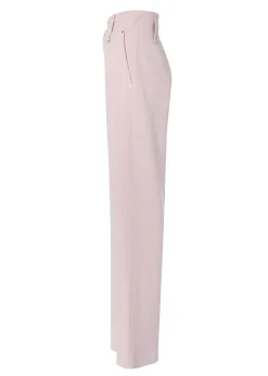 New High Waisted Straight Trouser (Pink Linen) Women Trousers|Tailoring
