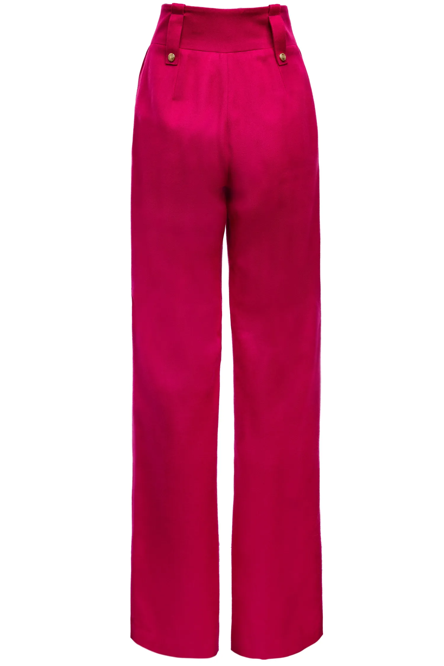 Outlet High Waisted Straight Trouser (Hot Pink Barathea) Women Trousers|Tailoring