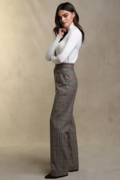 Best High Waisted Straight Trouser (Orange Windsor) Women Trousers|Tailoring