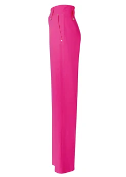 Best High Waisted Straight Trouser (Hot Pink Linen) Women Trousers|Tailoring