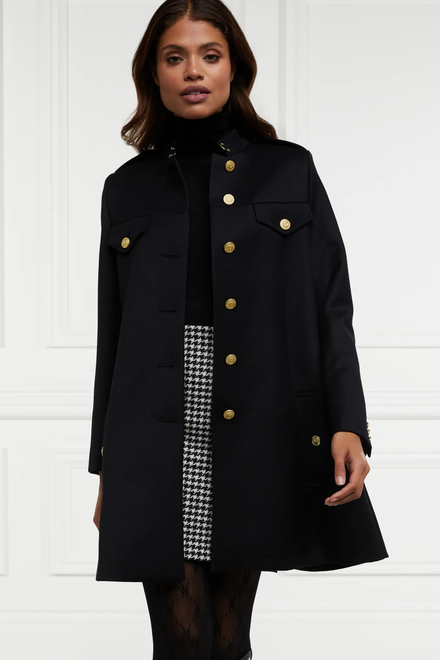 Clearance Highbury Cape Coat (Black Twill) Women Capes