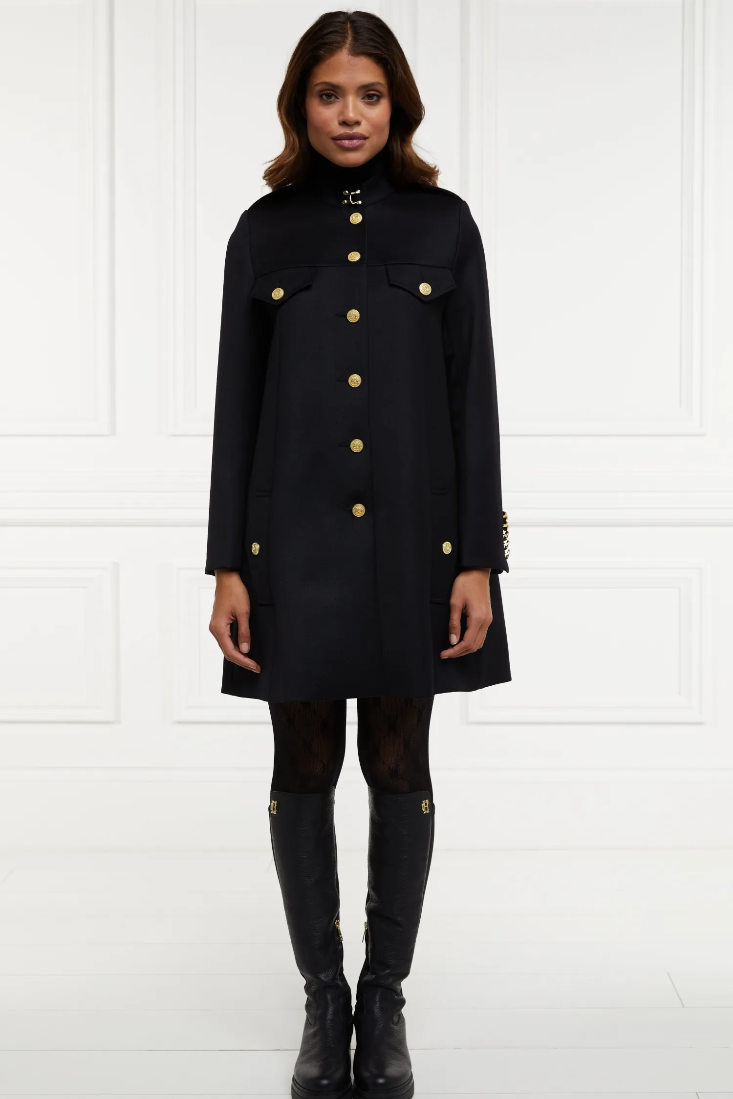 Clearance Highbury Cape Coat (Black Twill) Women Capes