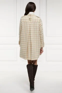 Best Highbury Cape Coat (Camel Houndstooth) Women Capes|Tailoring