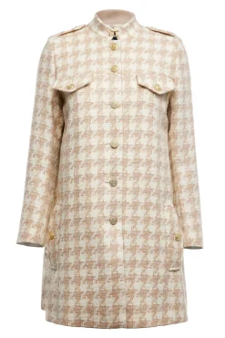 Best Highbury Cape Coat (Camel Houndstooth) Women Capes|Tailoring
