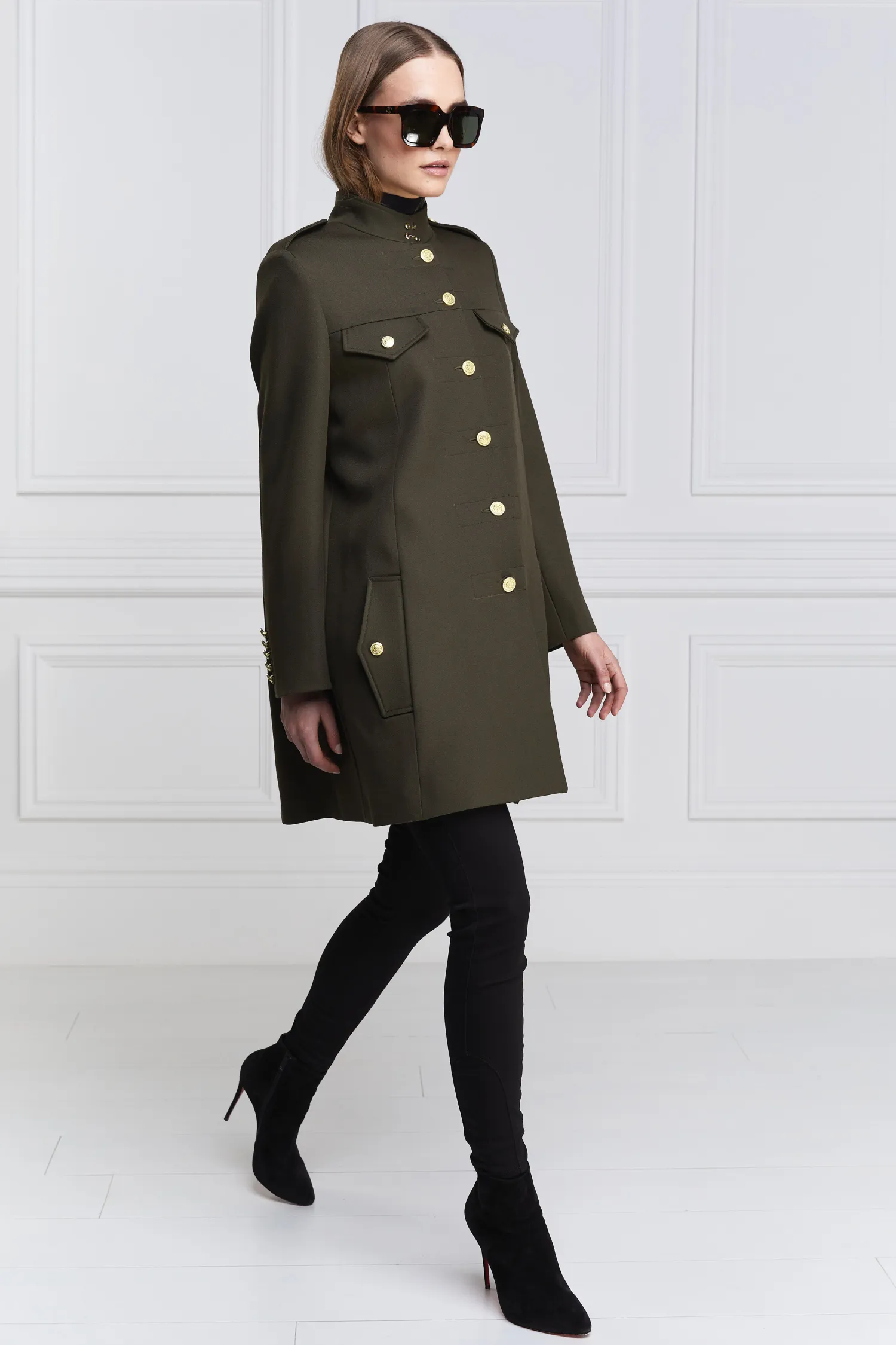 Fashion Highbury Cape Coat (Khaki Barathea) Women Capes|Tailoring