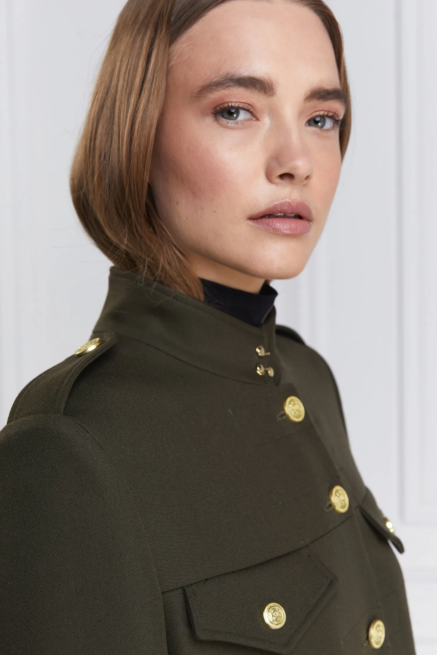 Fashion Highbury Cape Coat (Khaki Barathea) Women Capes|Tailoring