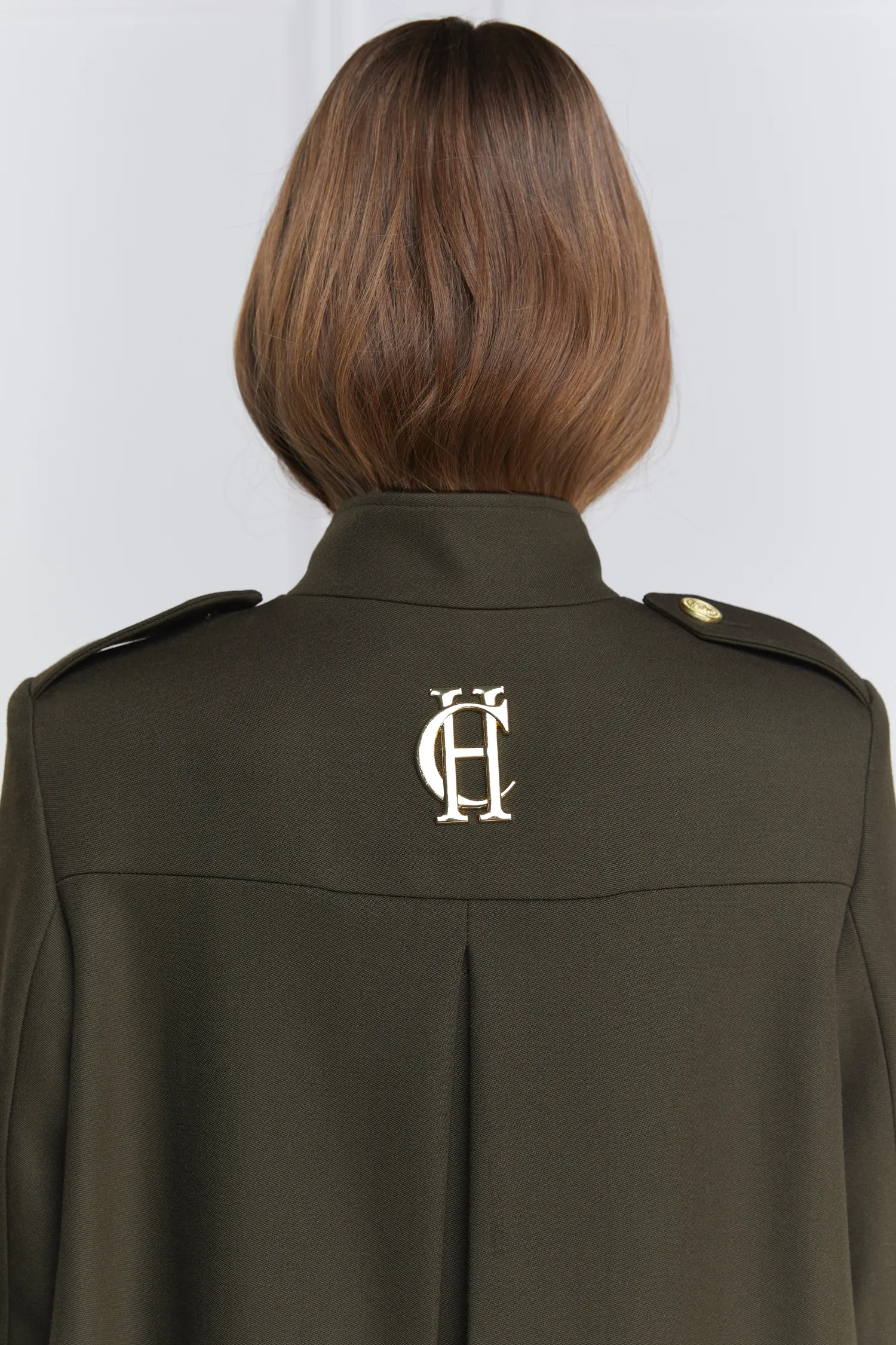 Fashion Highbury Cape Coat (Khaki Barathea) Women Capes|Tailoring