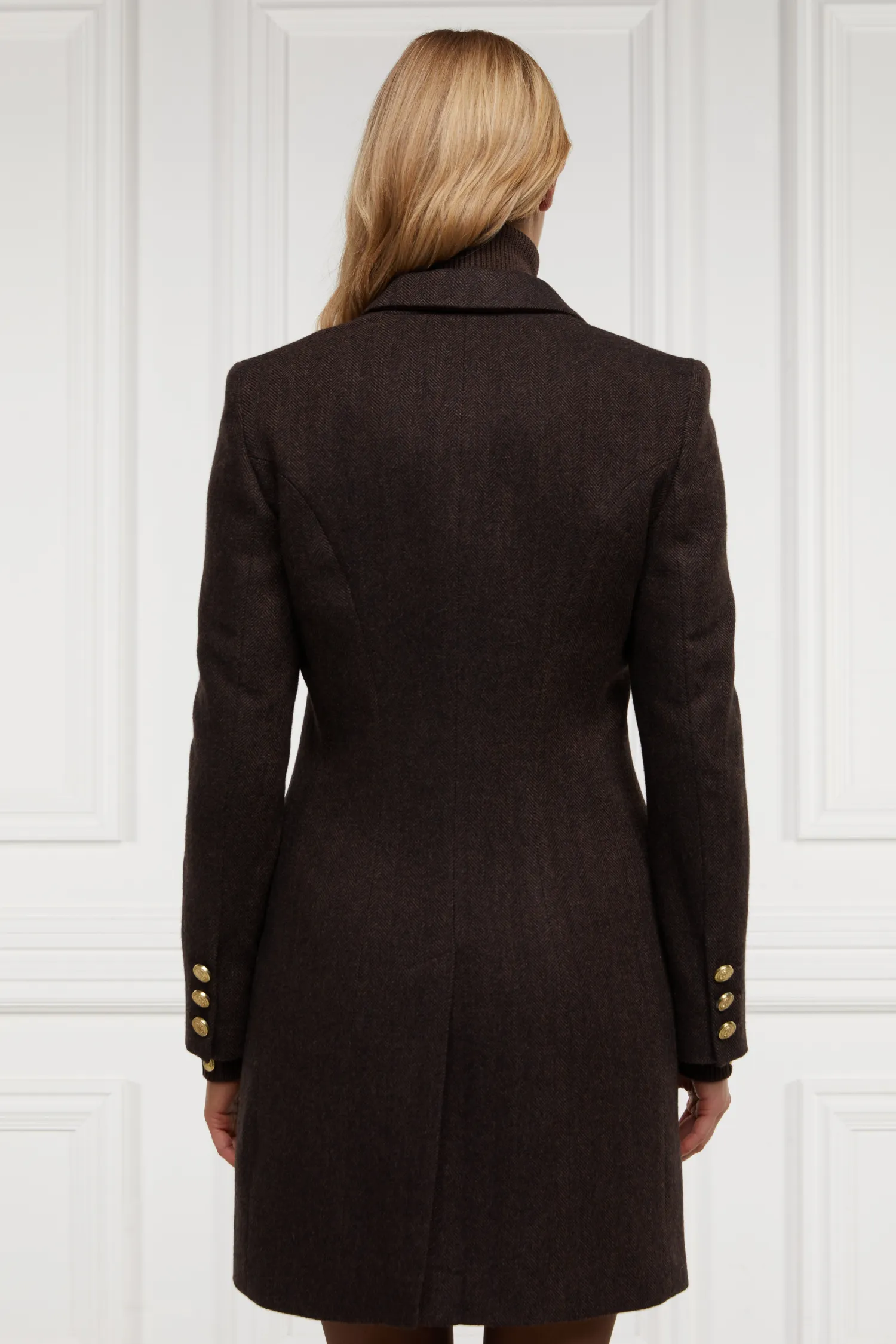 Outlet Highgrove Coat (Chocolate Herringbone) Women Coats|Tailoring