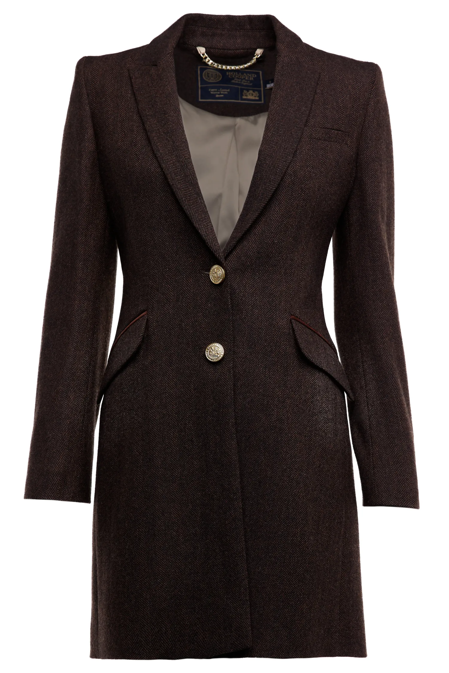 Outlet Highgrove Coat (Chocolate Herringbone) Women Coats|Tailoring