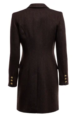 Outlet Highgrove Coat (Chocolate Herringbone) Women Coats|Tailoring