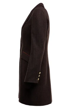 Outlet Highgrove Coat (Chocolate Herringbone) Women Coats|Tailoring