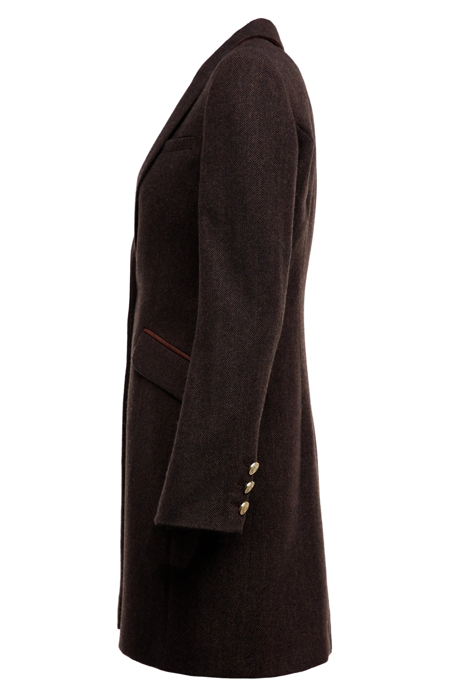Outlet Highgrove Coat (Chocolate Herringbone) Women Coats|Tailoring