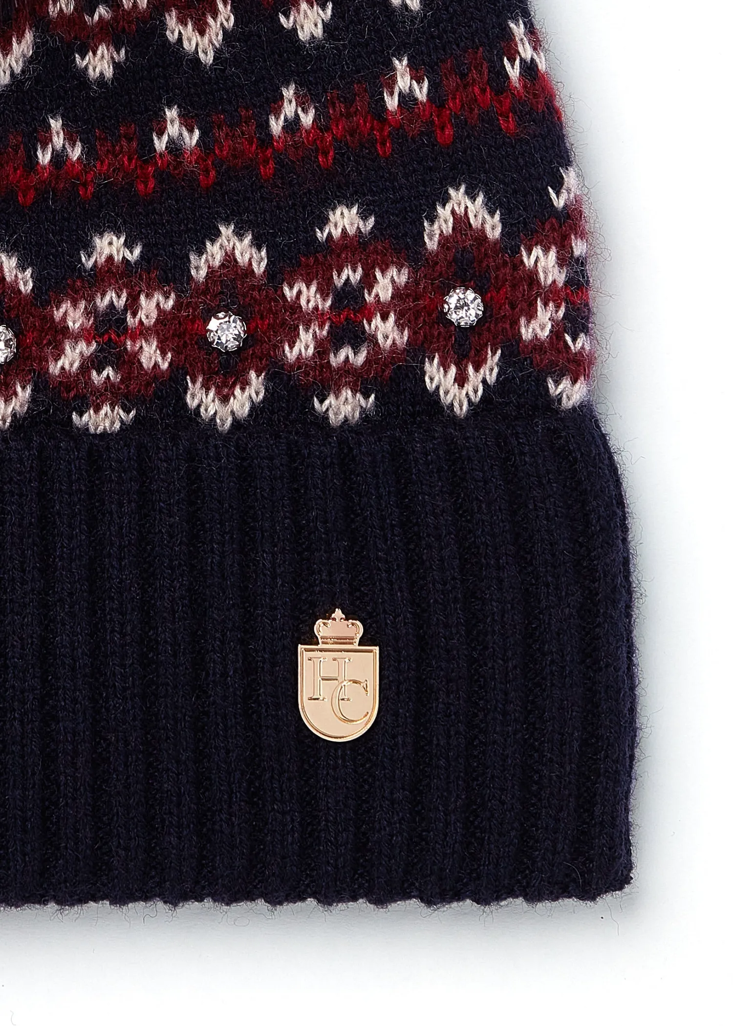 Fashion Jennifer Fairisle Bobble Hat (Ink Navy) Women Hats & Headbands|Hats & Headbands
