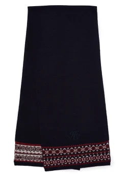 Fashion Jennifer Fairisle Scarf (Ink Navy) Women Scarves|Scarves