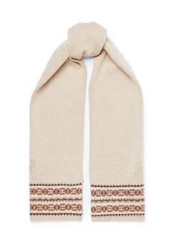 Best Jennifer Fairisle Scarf (Light Camel) Women Scarves|Scarves