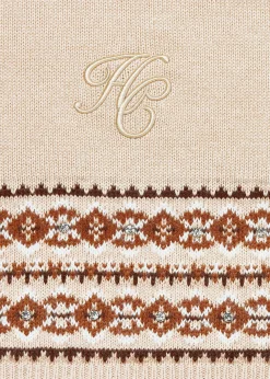 Best Jennifer Fairisle Scarf (Light Camel) Women Scarves|Scarves