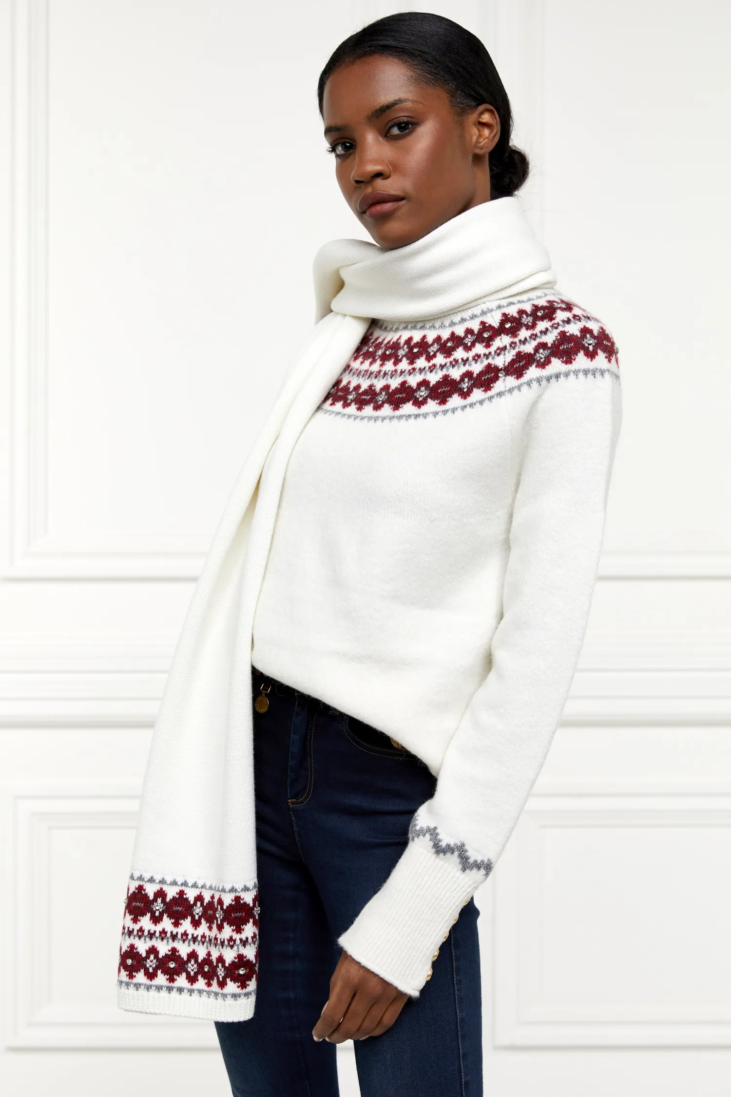 Hot Jennifer Fairisle Scarf Women Scarves|Scarves