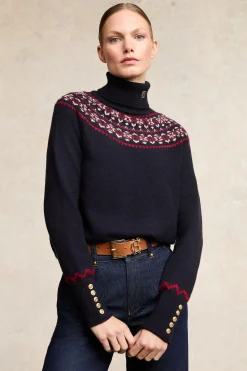 Outlet Jennifer Roll Neck Knit (Ink Navy) Women Knitwear