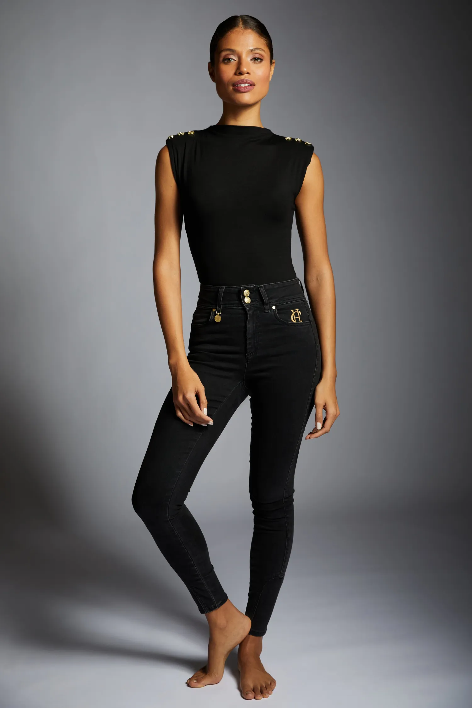 Fashion Jodhpur Jean (Washed Black) Women Jeans