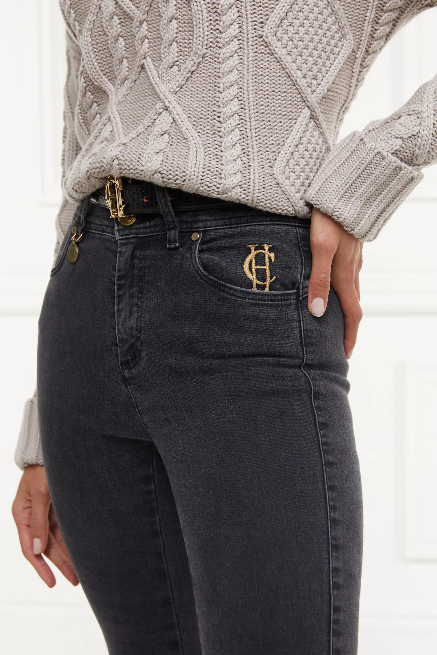 Fashion Jodhpur Jean (Washed Black) Women Jeans