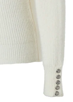 Clearance Kelsie Rib Embellished Roll Neck Women Knitwear