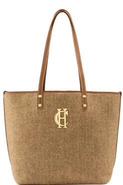 New Kensington Tote Bag (Tan Herringbone) Women Tote Bags|Bags