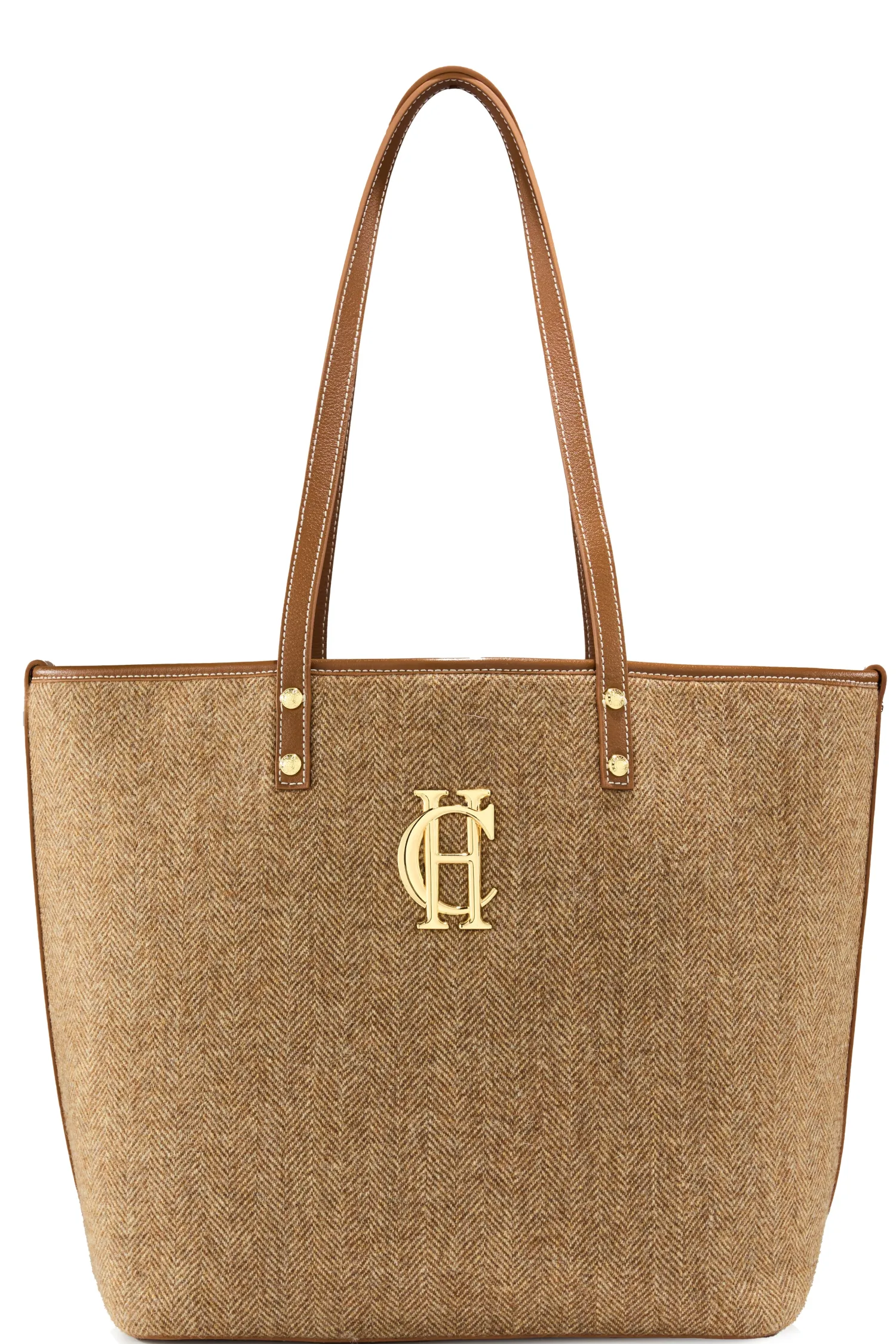 New Kensington Tote Bag (Tan Herringbone) Women Tote Bags|Bags
