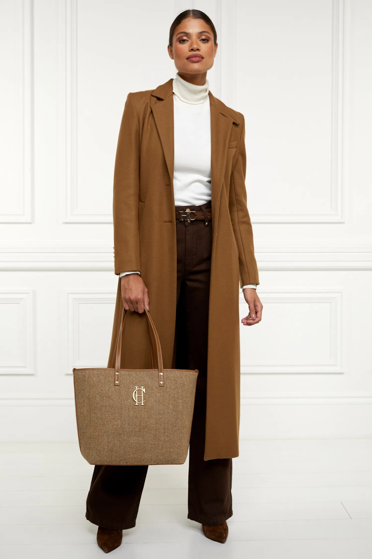 New Kensington Tote Bag (Tan Herringbone) Women Tote Bags|Bags
