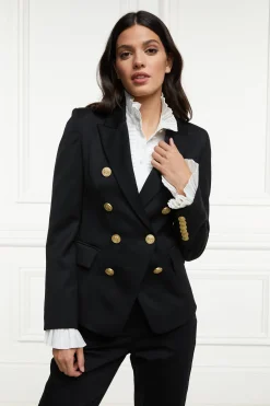 New Knightsbridge Blazer (Black Barathea) Women Court Shoe|Tailoring