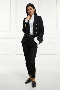 New Knightsbridge Blazer (Black Barathea) Women Court Shoe|Tailoring