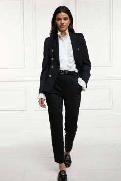 New Knightsbridge Blazer (Black Barathea) Women Court Shoe|Tailoring
