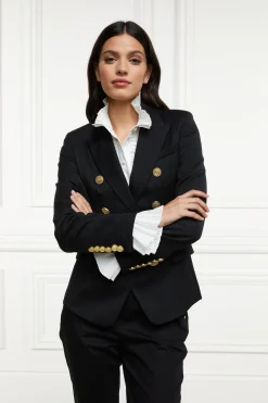 New Knightsbridge Blazer (Black Barathea) Women Court Shoe|Tailoring
