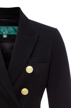 New Knightsbridge Blazer (Black Barathea) Women Court Shoe|Tailoring