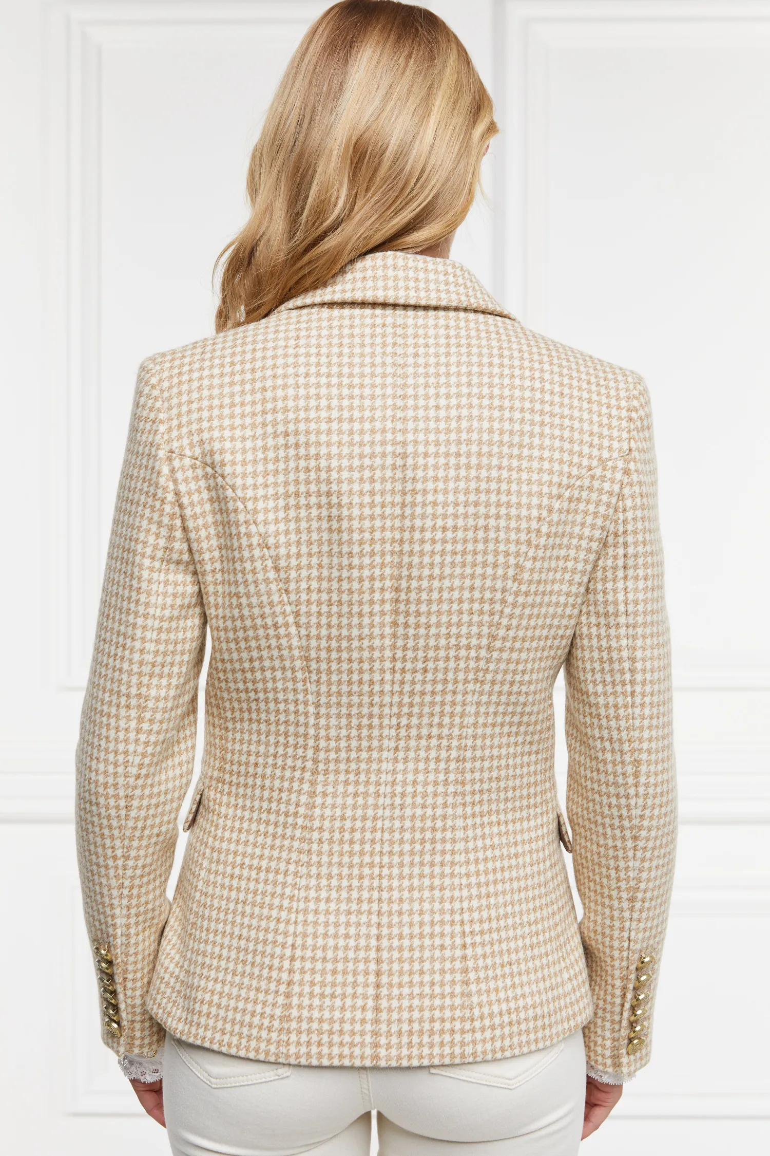 Fashion Knightsbridge Blazer (Camel Puppy Tooth) Women Blazers|Tailoring