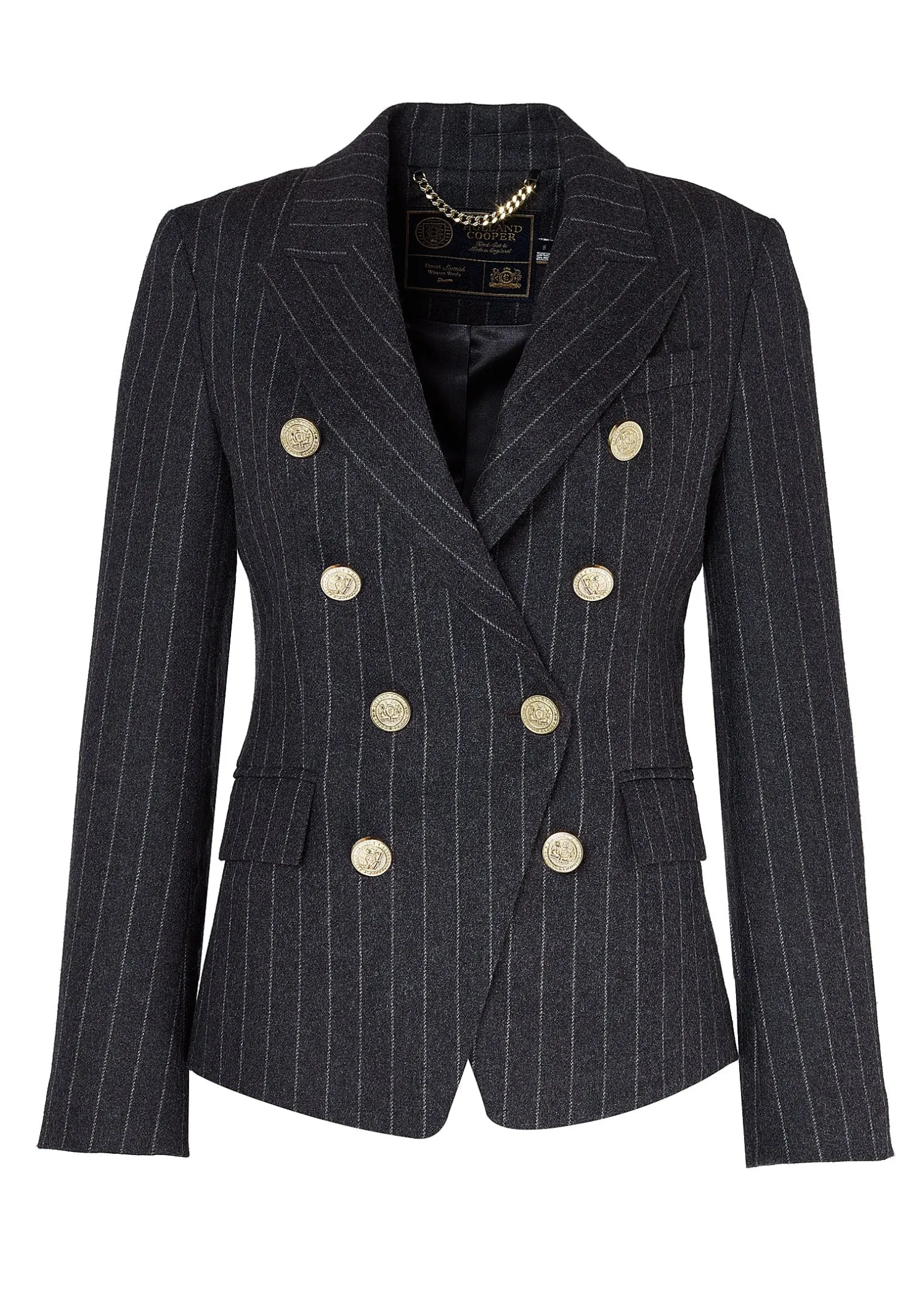 Best Knightsbridge Blazer (Charcoal Pinstripe) Women Blazers|Tailoring